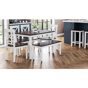 Asbury Park Solid Wood Farmhouse Cross-Back Dining Chair(Set Of 2)