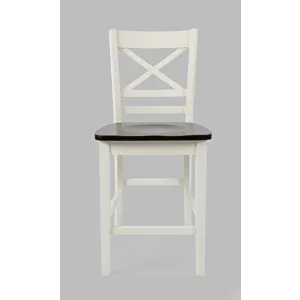 Asbury Park Solid Wood Farmhouse X Back Stool(Set Of 2)