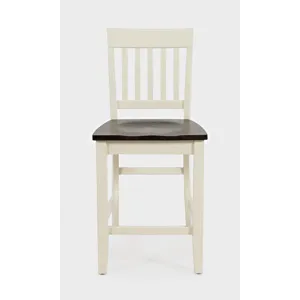 Decatur Lane Farmhouse Solid Wood Counter Stool(Set Of 2)