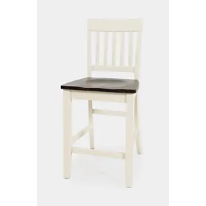 Decatur Lane Farmhouse Solid Wood Counter Stool(Set Of 2)