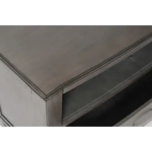 Scarsdale Coastal Contemporary Entertainment Center With 60\" TV Console And LED Lights