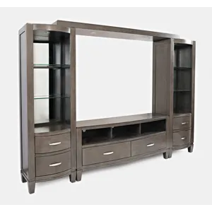 Scarsdale Coastal Contemporary Entertainment Center With 60\" TV Console And LED Lights