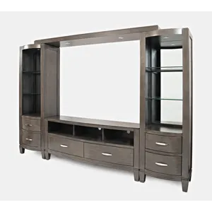 Scarsdale Coastal Contemporary Entertainment Center With 60\" TV Console And LED Lights