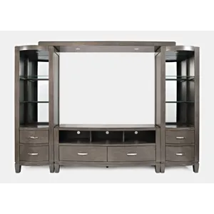 Scarsdale Coastal Contemporary Entertainment Center With 70\" TV Console And LED Lights