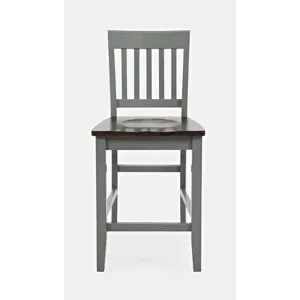 Decatur Lane Farmhouse Solid Wood Counter Stool(Set Of 2)