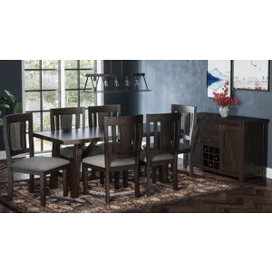 American Rustics Upholstered Slatback Dining Chair With Nailhead Trim(Set Of 2)