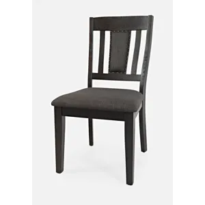 American Rustics Upholstered Slatback Dining Chair With Nailhead Trim(Set Of 2)
