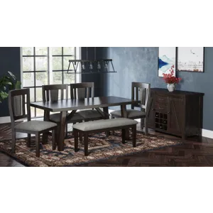 American Rustics Sideboard Buffet With Wine Rack