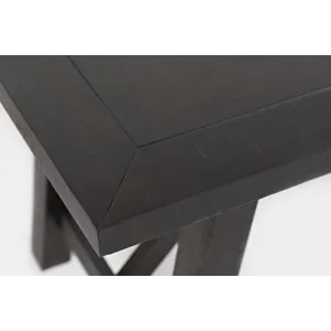 American Rustics 72\" Counter Height Distressed Solid Wood Trestle Dining Table