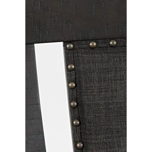 American Rustics Upholstered Slatback Counter Height Stool With Nailhead Trim(Set Of 2)