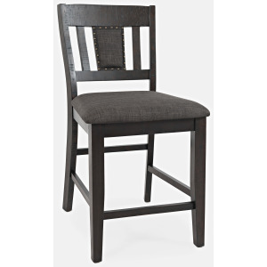 American Rustics Upholstered Slatback Stool