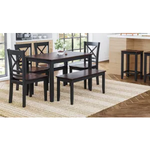 Asbury Park Solid Wood Farmhouse Cross-Back Dining Chair(Set Of 2)