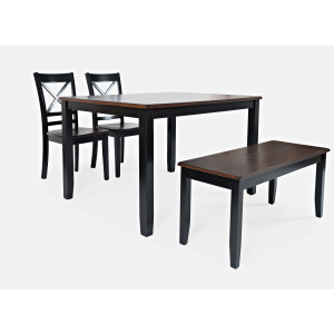 Asbury Park 4 PC Dining Set - Black
