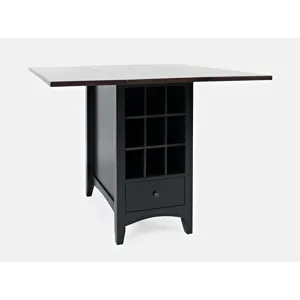 Asbury Park Storage Counter Dropleaf - Black/Autumn