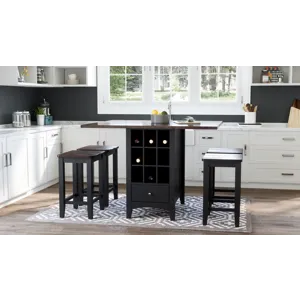 Asbury Park Solid Wood Farmhouse Backless Saddle Stool(Set Of 2)