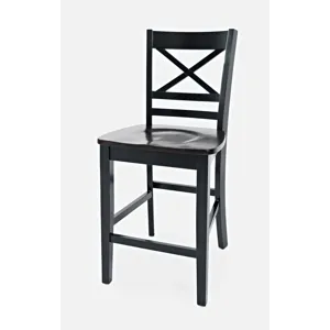 Asbury Park Solid Wood Farmhouse X Back Stool(Set Of 2)