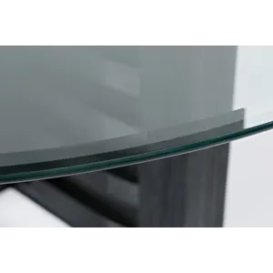 Altamonte Contemporary 48\" Round Dining Table With Glass Top