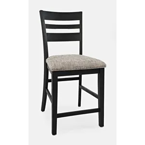 Altamonte Contemporary Ladderback Upholstered Counter Stool(Set Of 2)