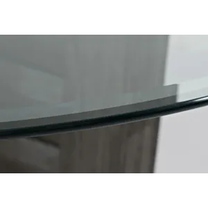 Altamonte Contemporary 48\" Round Dining Table With Glass Top