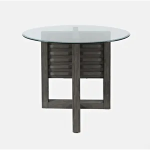 Altamonte Contemporary 48\" Round Counter Height Table With Glass Top