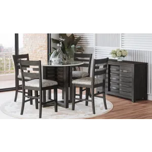 Altamonte Contemporary 48\" Round Counter Height Table With Glass Top