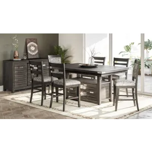 Altamonte Contemporary Rectangle Dining Table With Adjustable Height