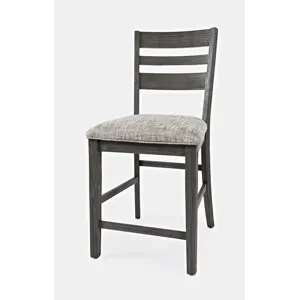 Altamonte Contemporary Ladderback Upholstered Counter Stool(Set Of 2)