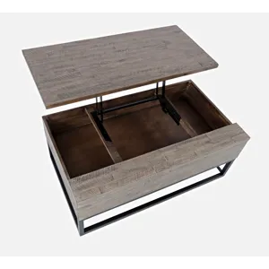 East Hampton Distressed Solid Wood Lift-Top Coffee Table