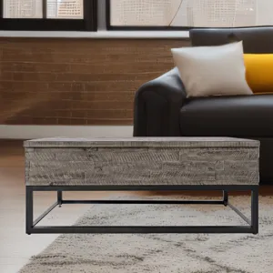 East Hampton Distressed Solid Wood Lift-Top Coffee Table