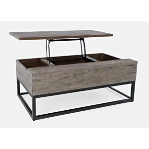 East Hampton Distressed Solid Wood Lift-Top Coffee Table