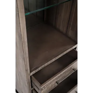 East Hampton Distressed Solid Wood Entertainment Center With 70\'\' TV Console And LED Lights