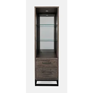 East Hampton Distressed Solid Wood Entertainment Center With 70\'\' TV Console And LED Lights