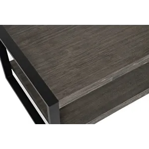 Pinnacle Modern Loft Iron And Wood Grey Coffee Table