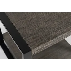 Pinnacle Modern Loft Iron And Wood Grey End Table