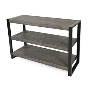 Pinnacle Modern Loft Iron And Wood Grey Sofa Table