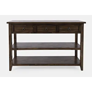 Bakersfield Mission Style Sofa Table With Three Drawers