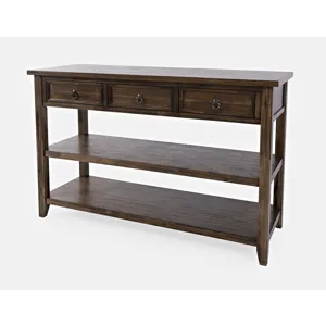 Bakersfield Mission Style Sofa Table With Three Drawers