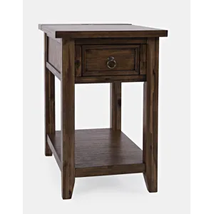 Bakersfield Mission Style USB Charging Side Table
