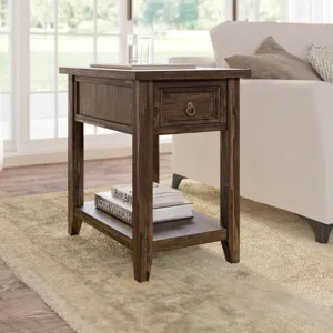 Bakersfield Mission Style USB Charging Side Table