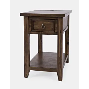 Bakersfield Mission Style USB Charging Side Table