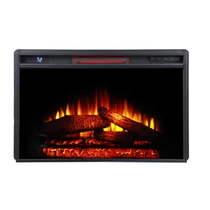 Bakersfield Traditional Rustic 32\" Electric Fireplace Wire Brushed Console TV Stand