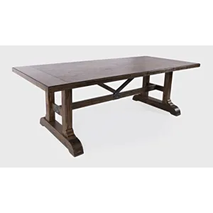 Bakersfield Mission Style 110\'\' Dining Table With Extension
