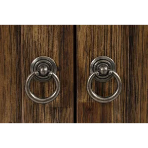 Bakersfield Mission Style Four Door Server Storage Cabinet