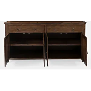 Bakersfield Mission Style Four Door Server Storage Cabinet