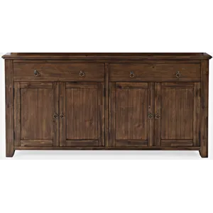 Bakersfield Mission Style Four Door Server Storage Cabinet