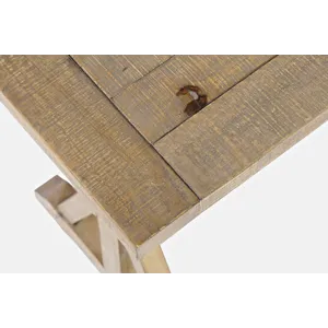 Carlyle Crossing Modern Rustic Distressed Solid Wood Sofa Table With Trestle