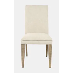 Carlyle Crossing Modern Rustic Distressed Solid Wood Upholstered Parsons Dining Chair(Set Of 2)