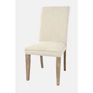 Carlyle Crossing Modern Rustic Distressed Solid Wood Upholstered Parsons Dining Chair(Set Of 2)