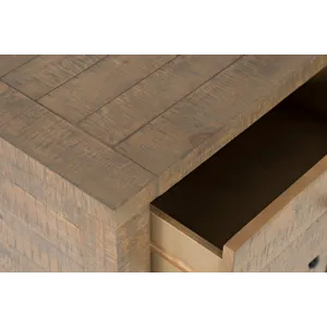 Carlyle Crossing Modern Rustic Buffet Server Storage Cabinet With Three Doors