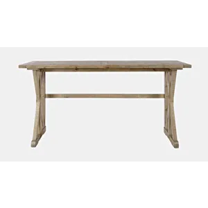 Carlyle Crossing Modern Rustic Solid Wood Pine Counter Height Sofa Table Set With Three Stools